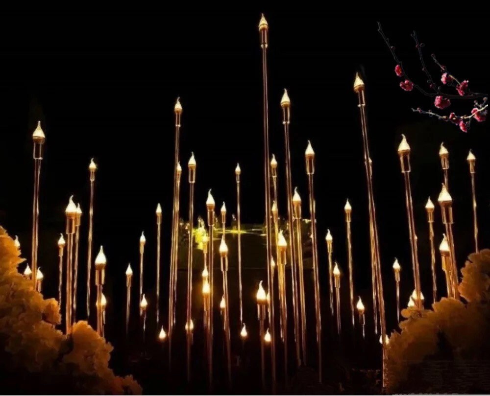 Divine 10 Arm Gold Cluster LED Candelabra