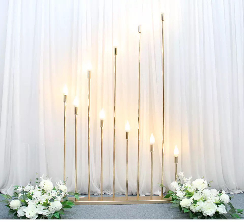 Divine 10 Arm Gold Cluster LED Candelabra