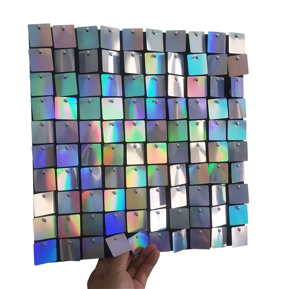 Silver Iridescent Rainbow Shimmer Wall