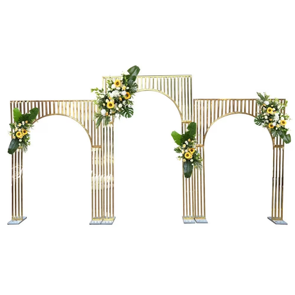 Elegant Wedding Event Party Golden Arches 3 Set for Backdrops