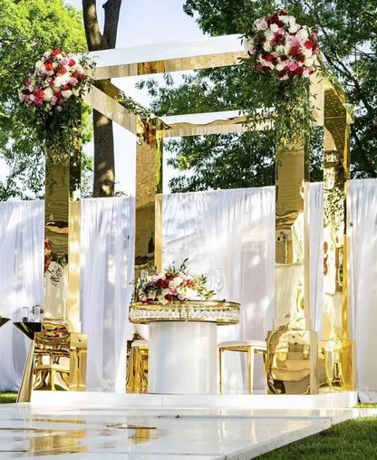 Golden Mirror Gazebo Arch