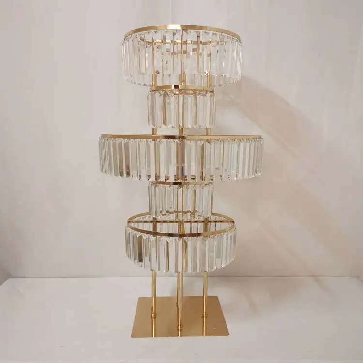 2-pack Gold Metal Crystal Tower