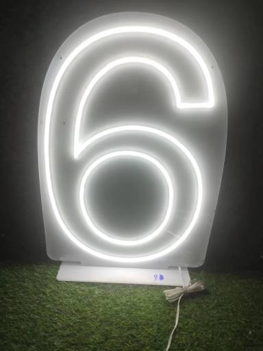 Bundle White Neon Numbers 0 - 9 (10 Piece Set)