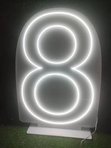 Bundle White Neon Numbers 0 - 9 (10 Piece Set)