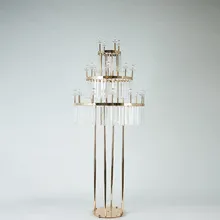 Gold Chrome Crystal Rack Centerpiece