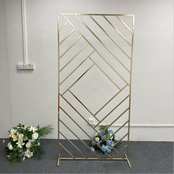 Gold Metal Chrome Backdrop Stand