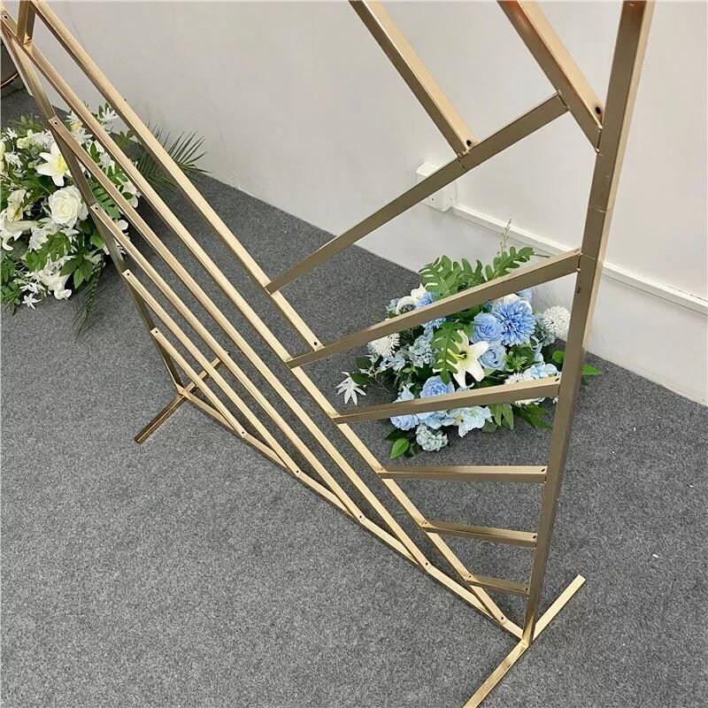 Gold Metal Chrome Backdrop Stand