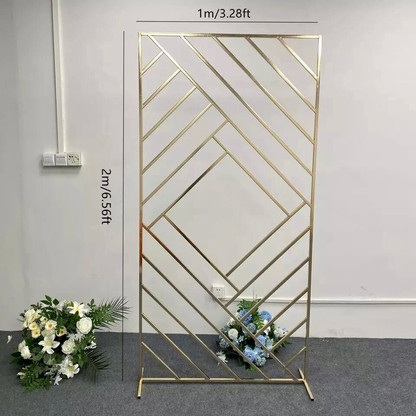 Gold Metal Chrome Backdrop Stand